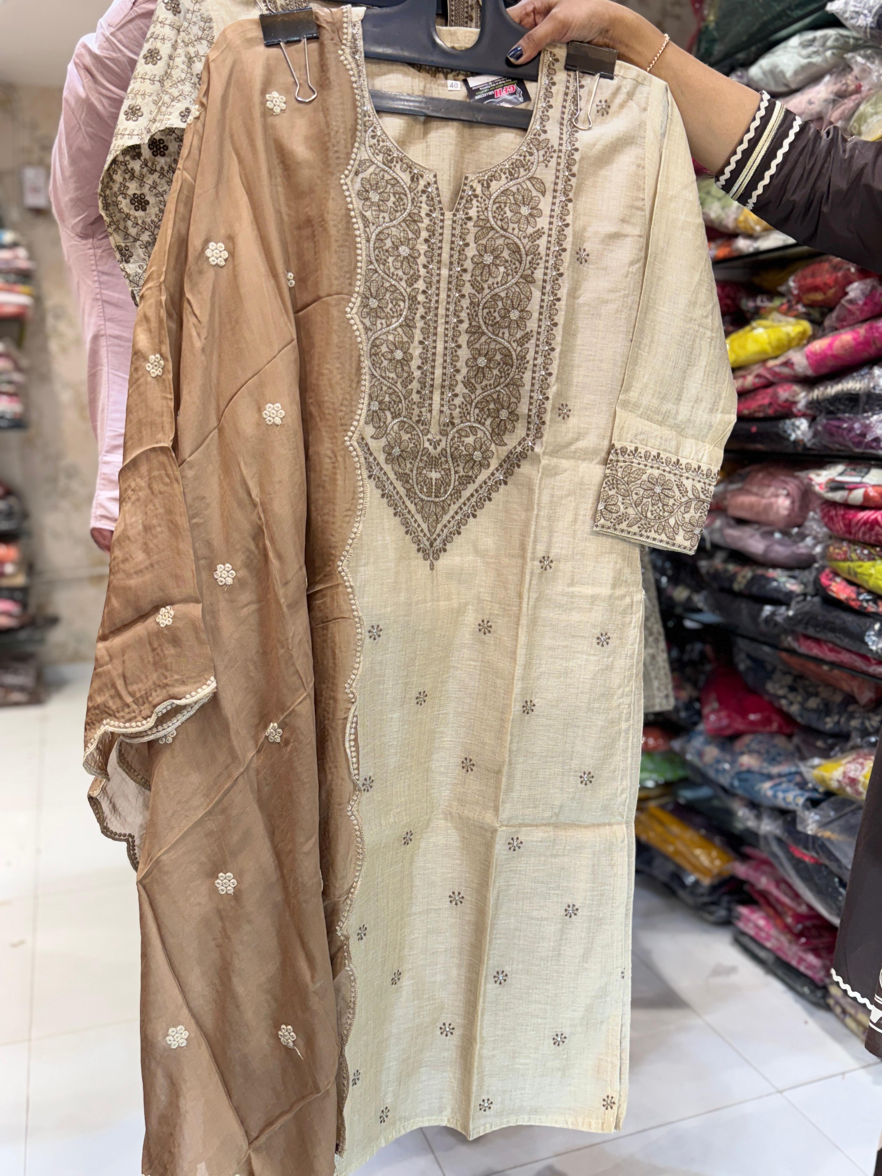 Pure Linen Silk 3pc Suit