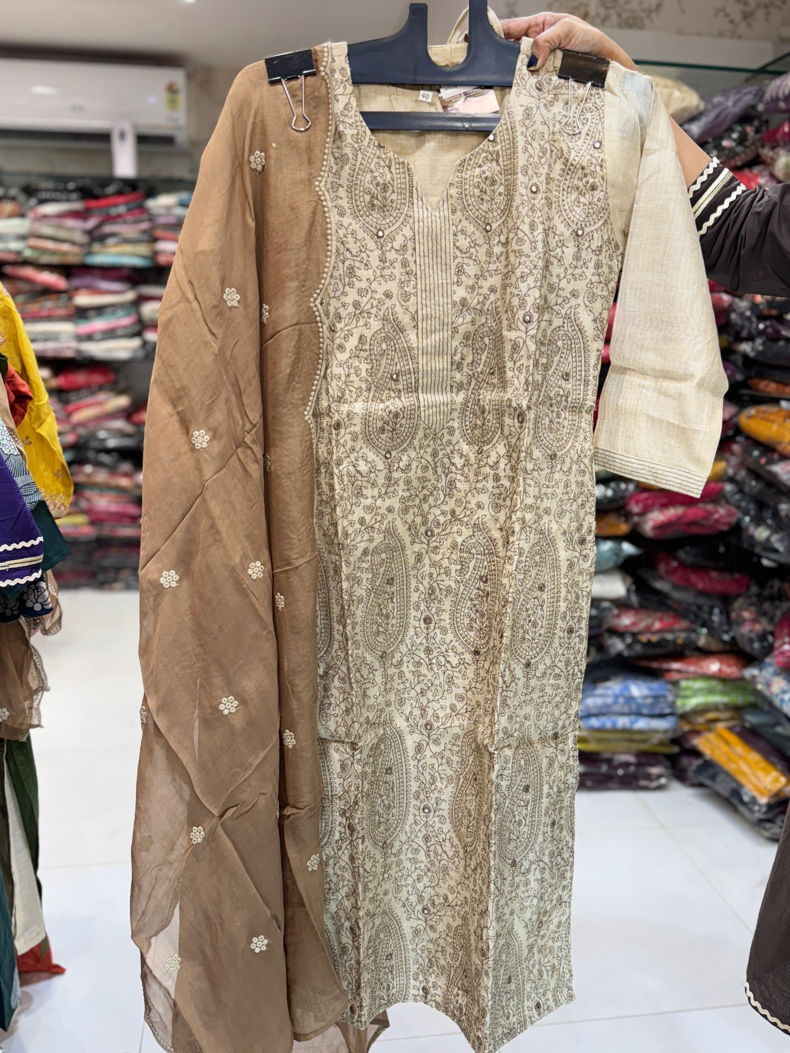 Pure Linen Silk 3pc Suit