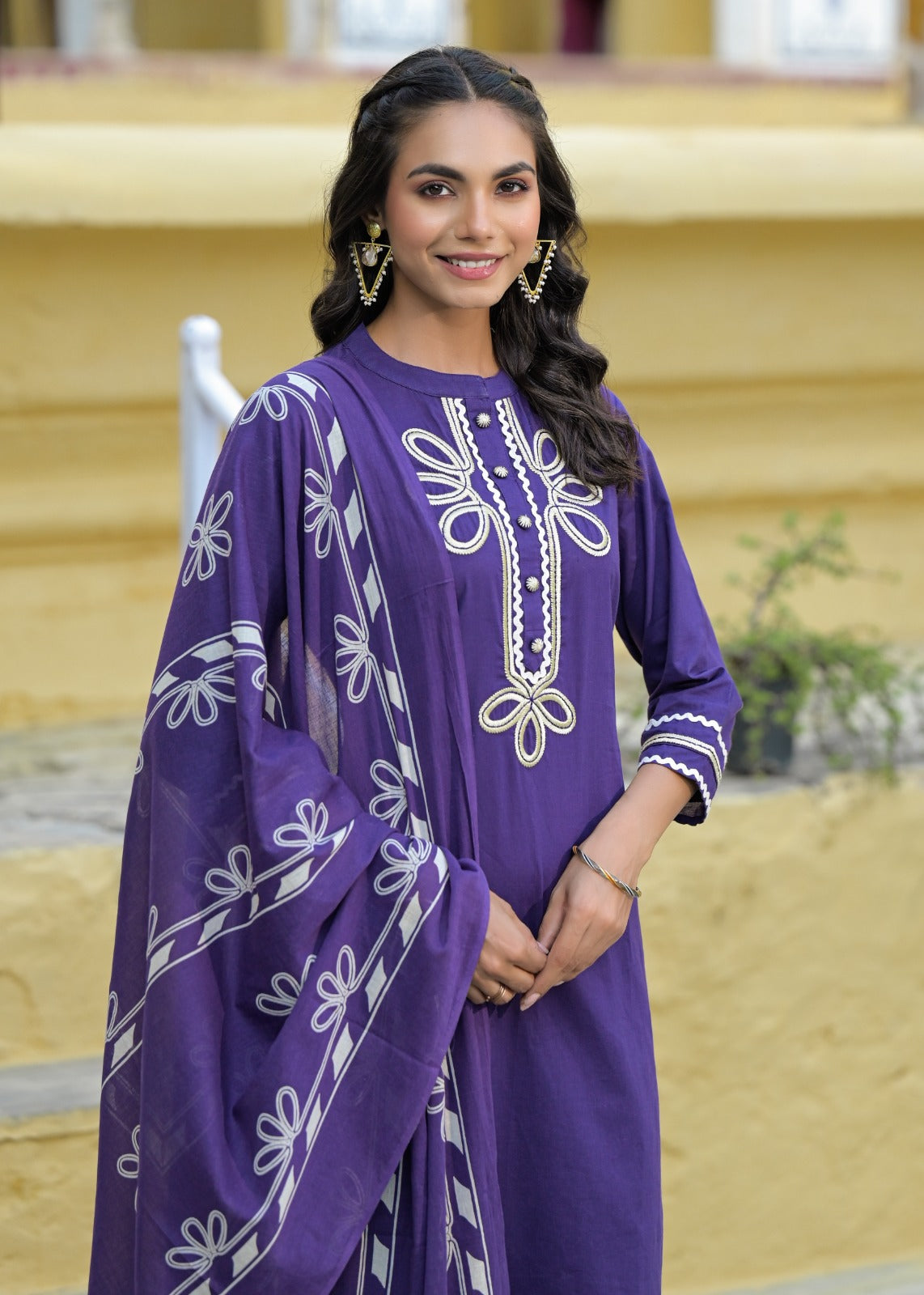 Cotton Purple 3pc Set