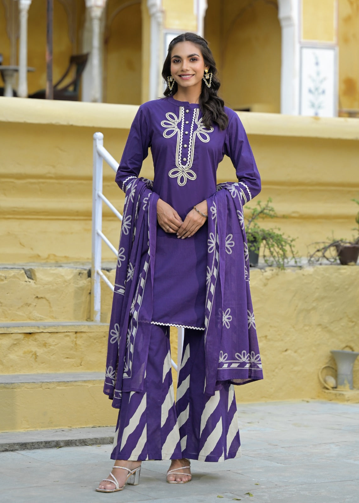 Cotton Purple 3pc Set