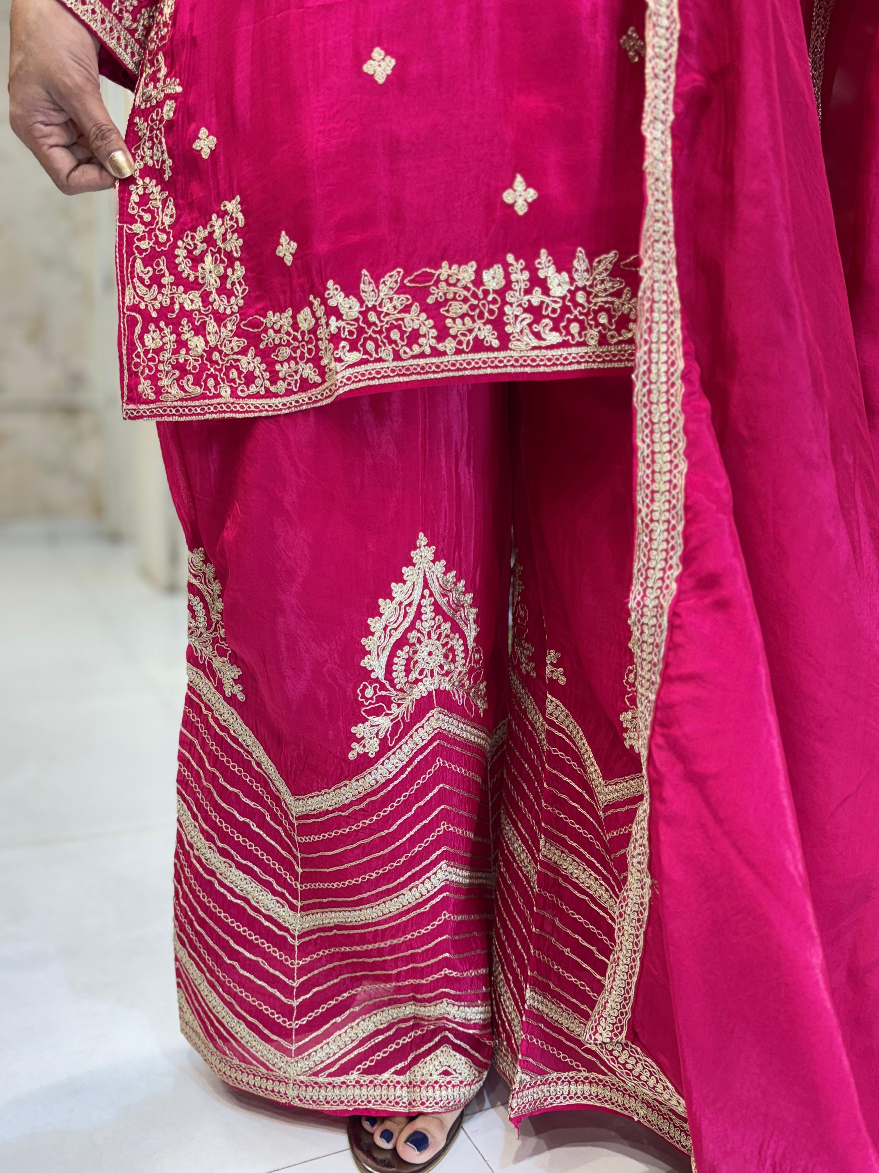 Crep Rani Pink 3pc Set