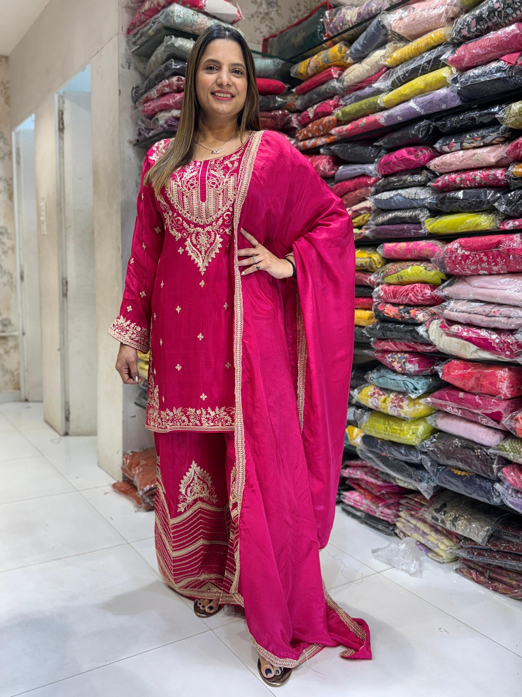 Crep Rani Pink 3pc Set