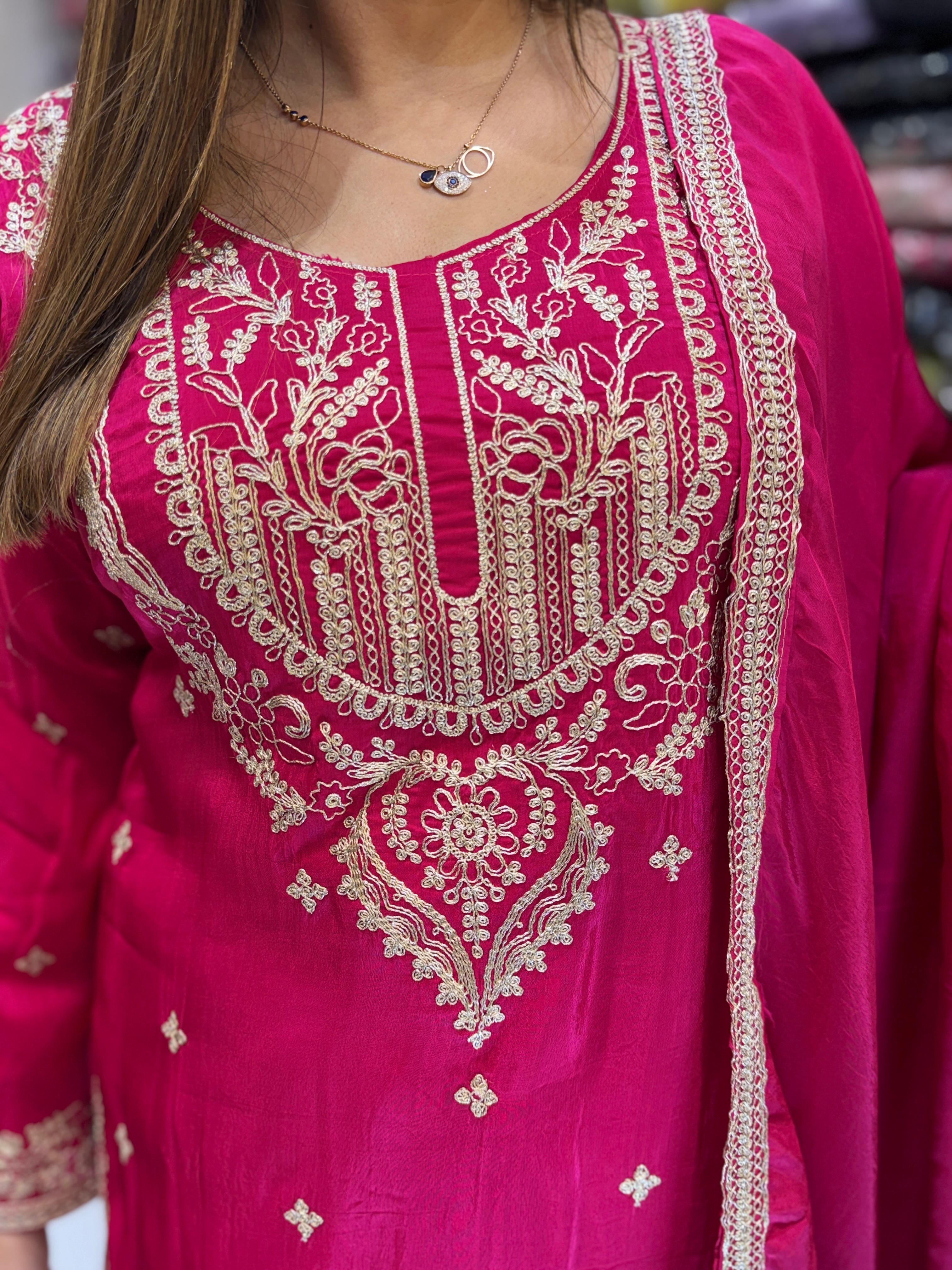 Crep Rani Pink 3pc Set