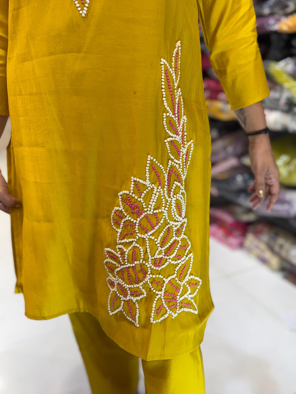 Cotton Silk Yellow 2pc Set