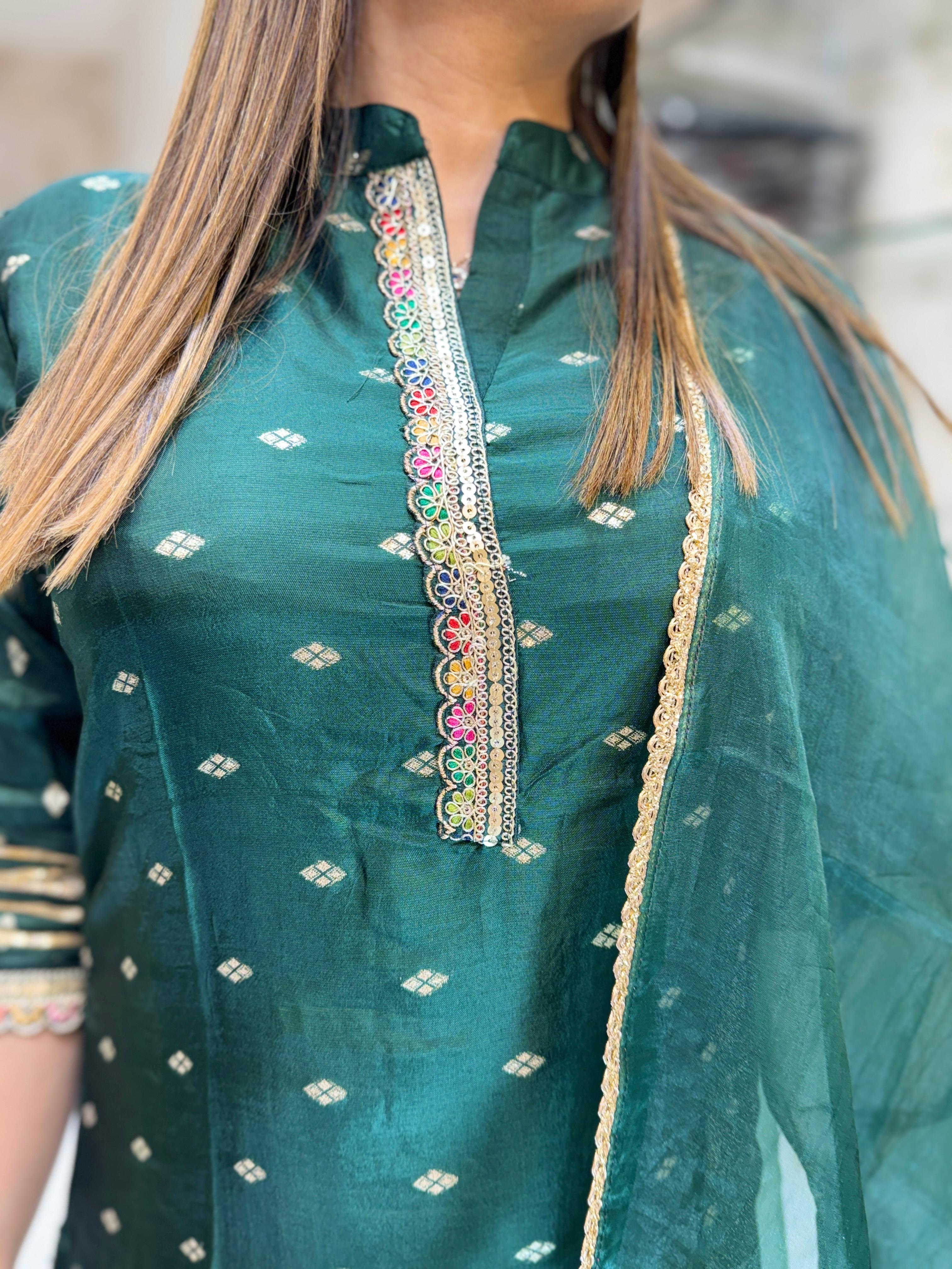 Russian Silk Green 3pc Set