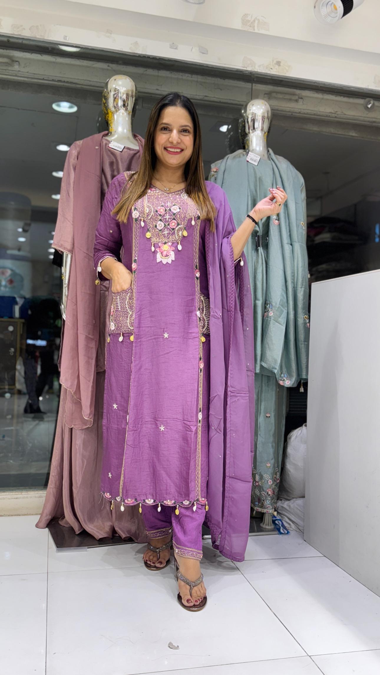 Dola Silk Purple 3pc Set