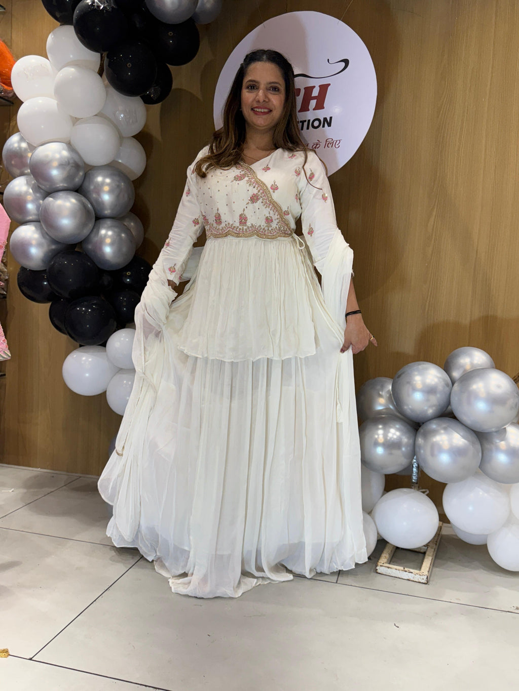 Dola Silk Chinon White 3pc Set