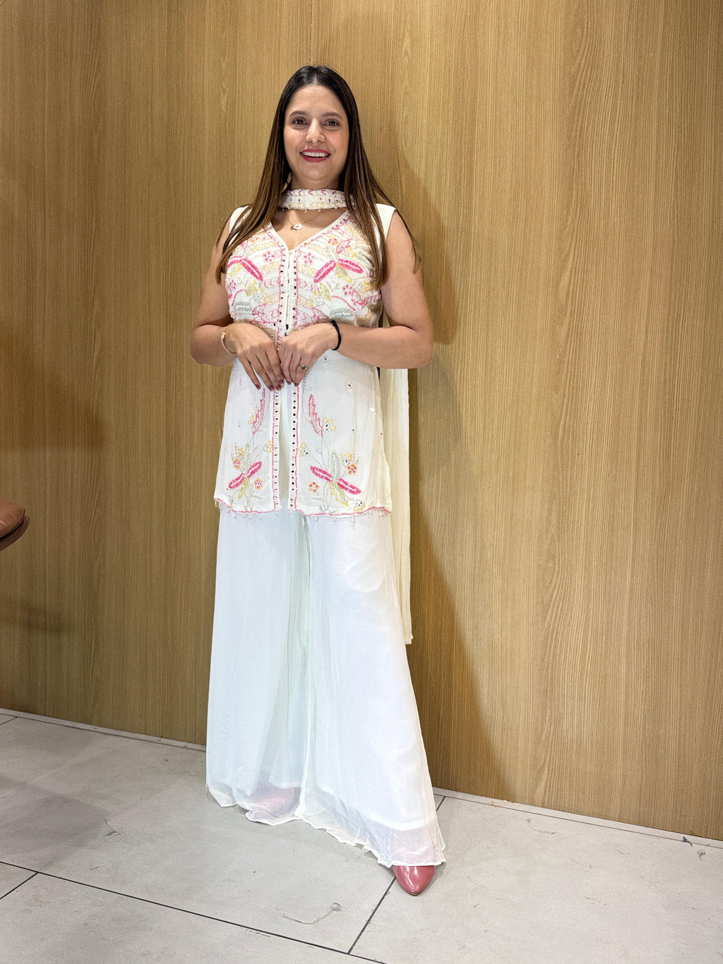 Georgette White 3pc Set