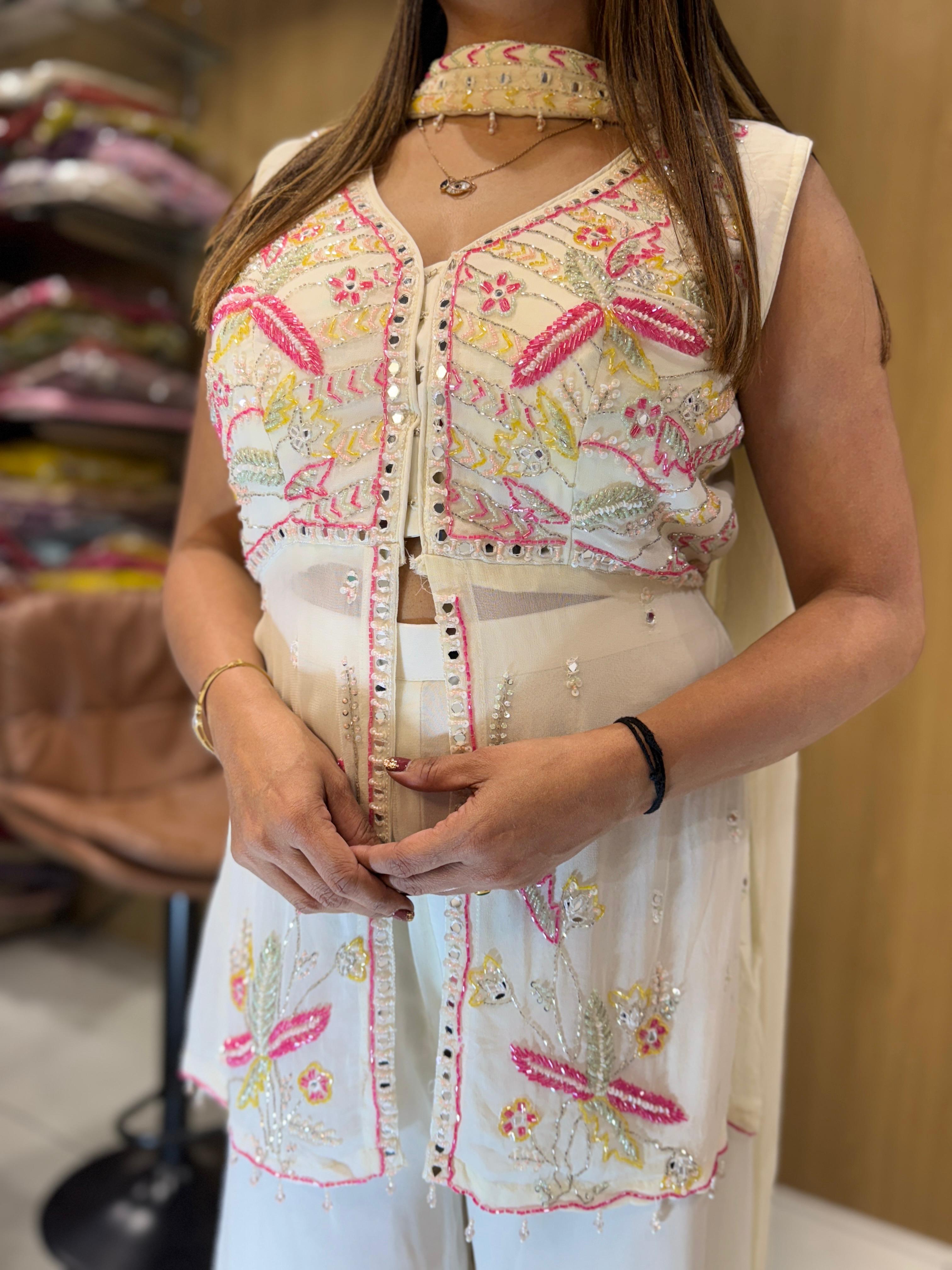 Georgette White 3pc Set