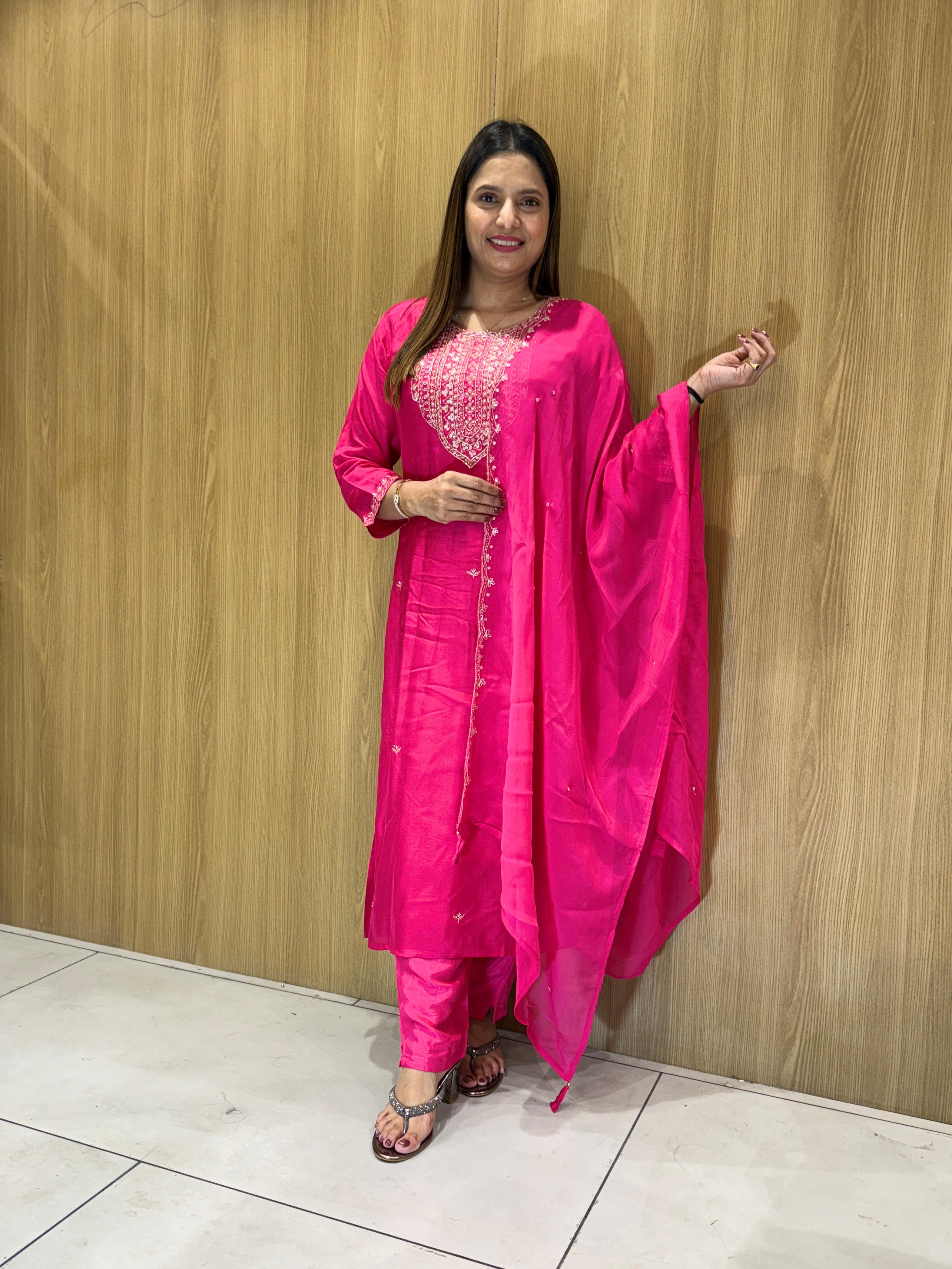 Dola Silk Pink 3pc Set