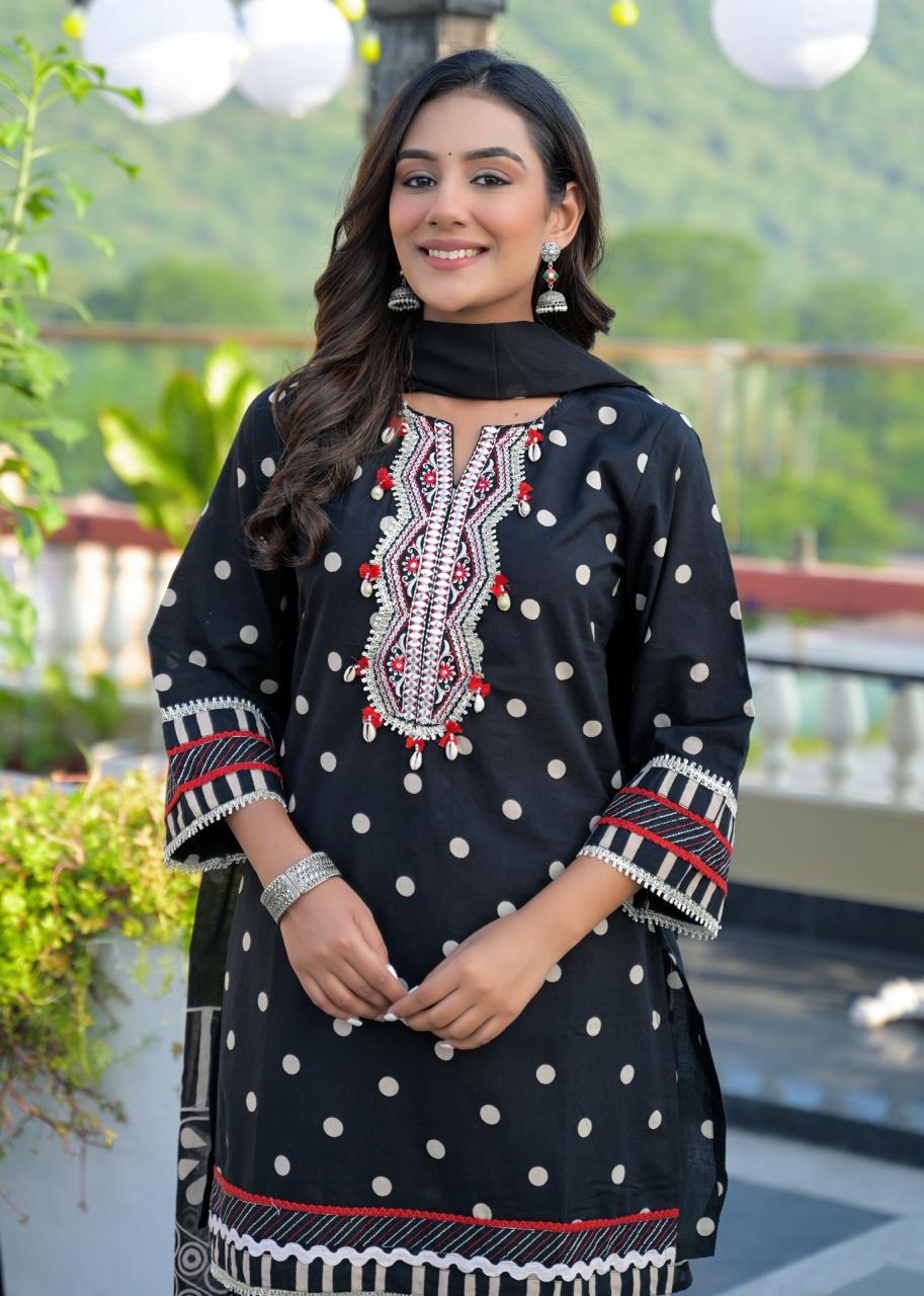 Cotton Black 3pc Set