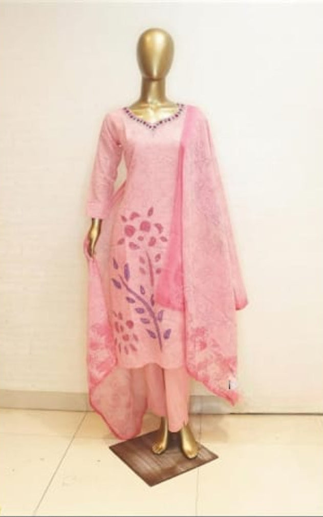 Cotton Silk Pink 3pc Set