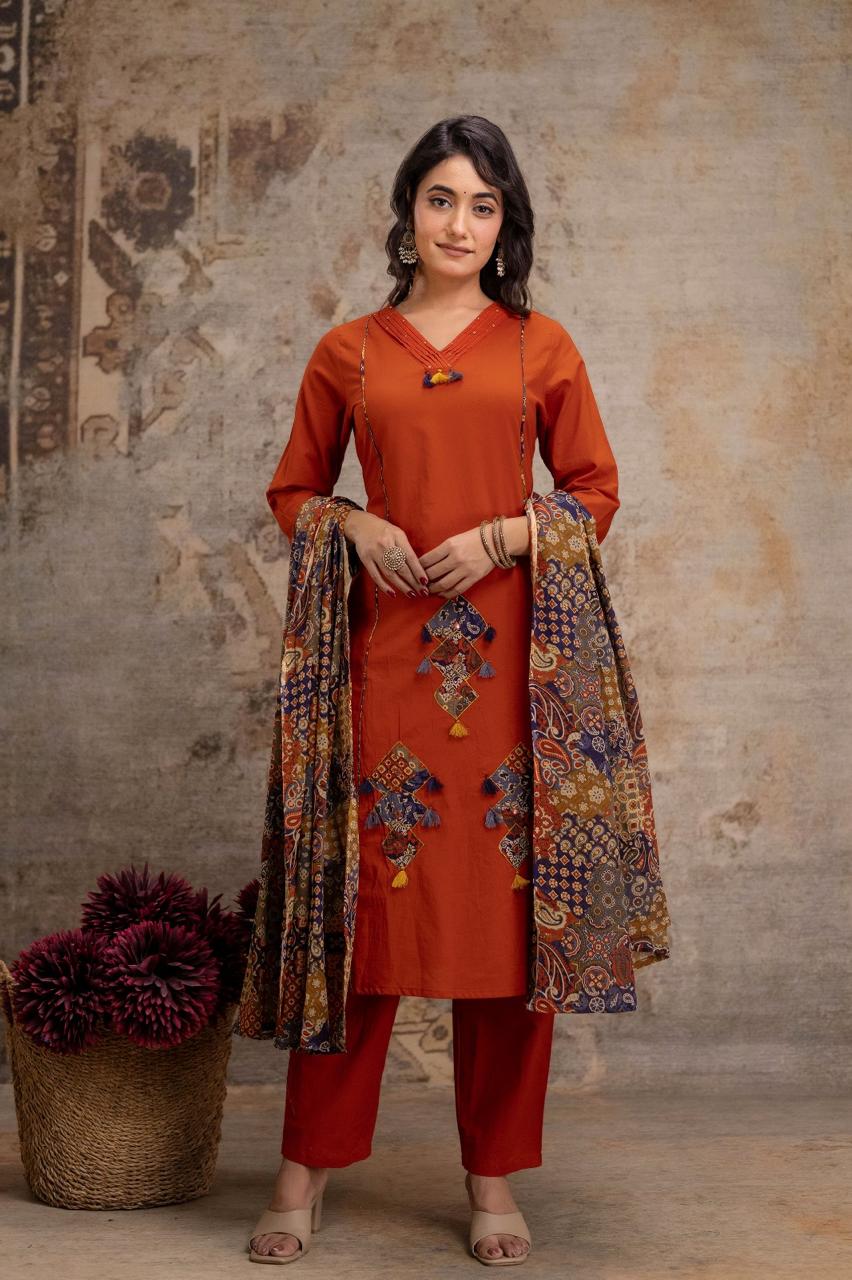 Cotton Orange 3pc Set