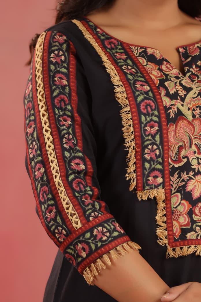 Cotton Farsi Salwar Black 3pc Set