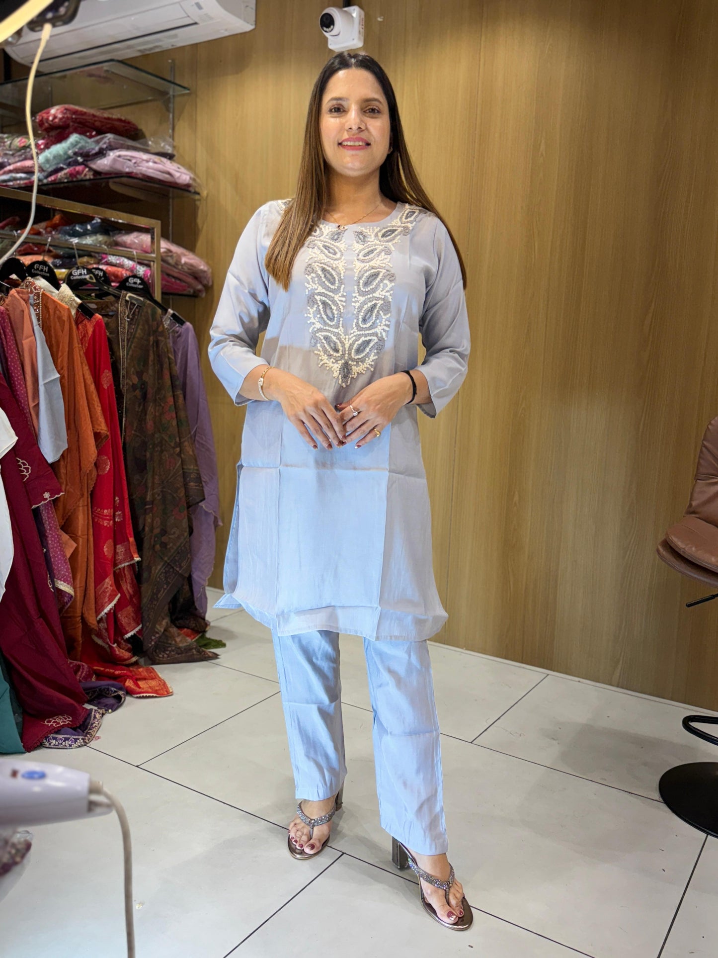 Cotton Silk Gray 2pc Set