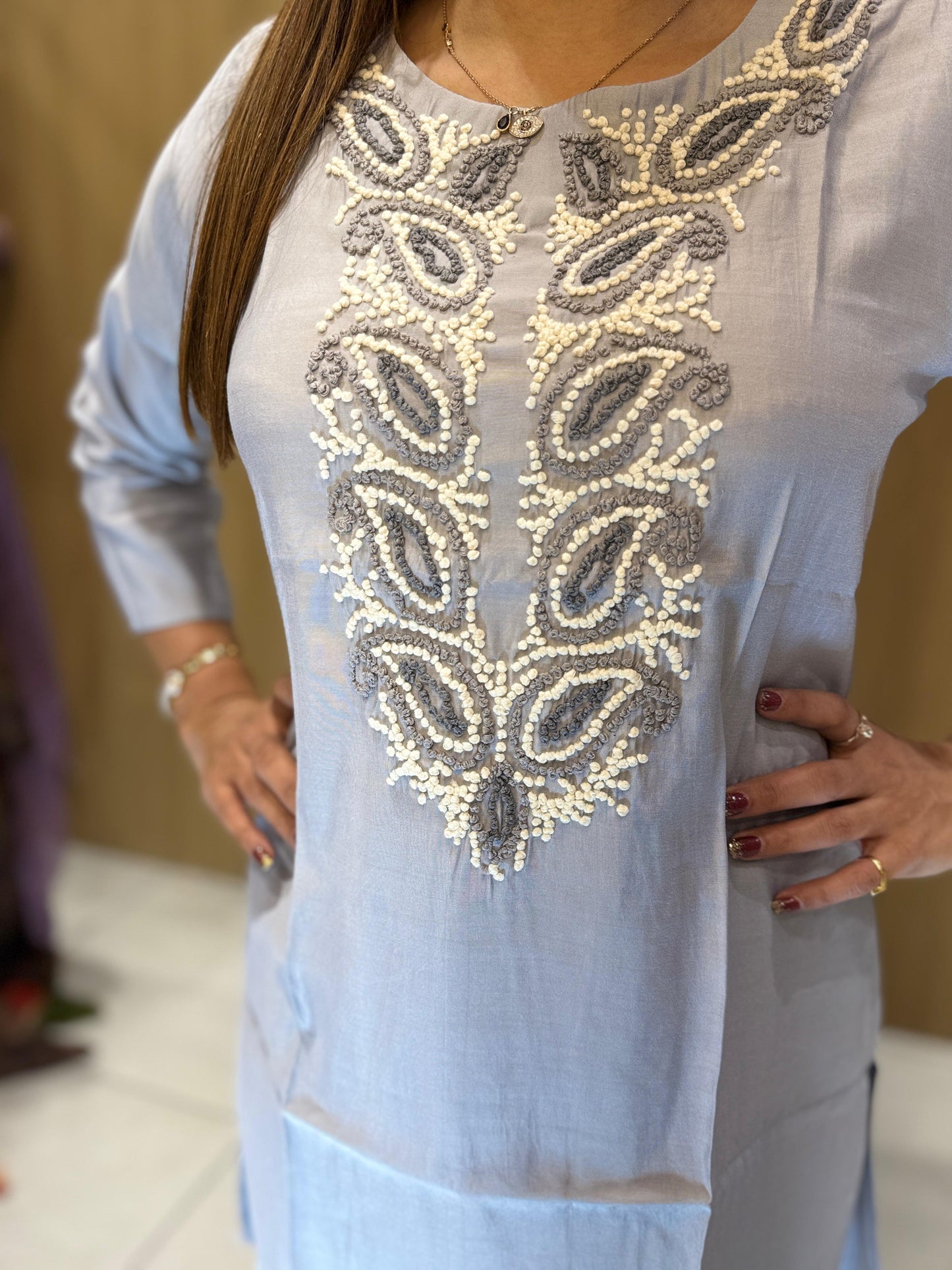 Cotton Silk Gray 2pc Set