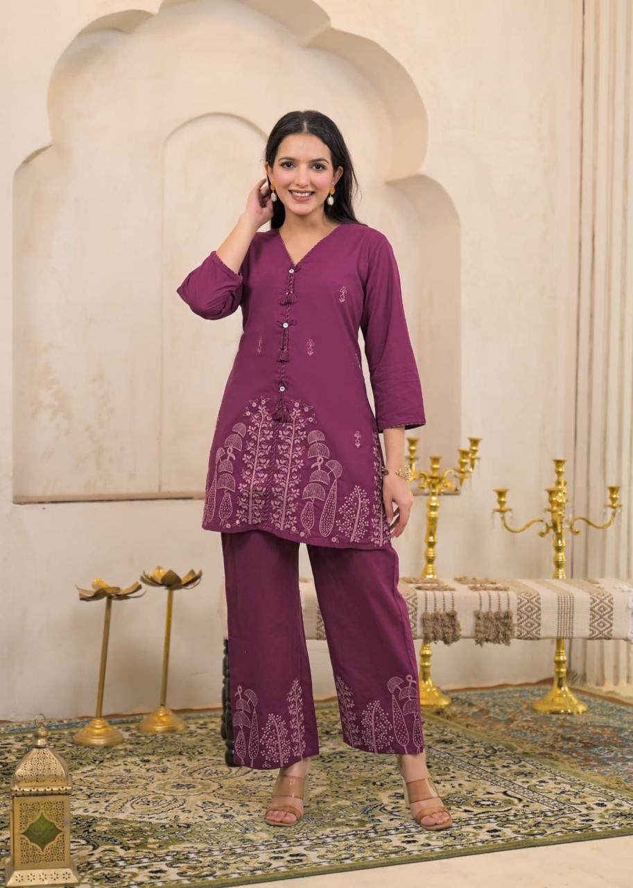 Cotton Mazenta 2pc Set