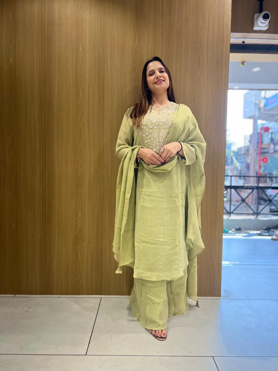 Crush Tissue Pista Green 3pc Set