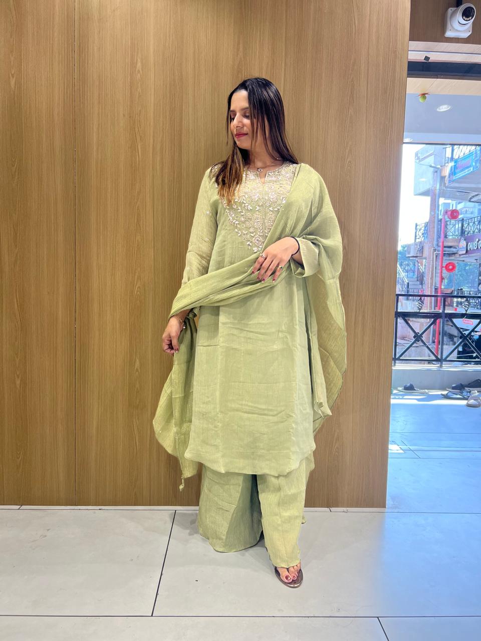 Crush Tissue Pista Green 3pc Set