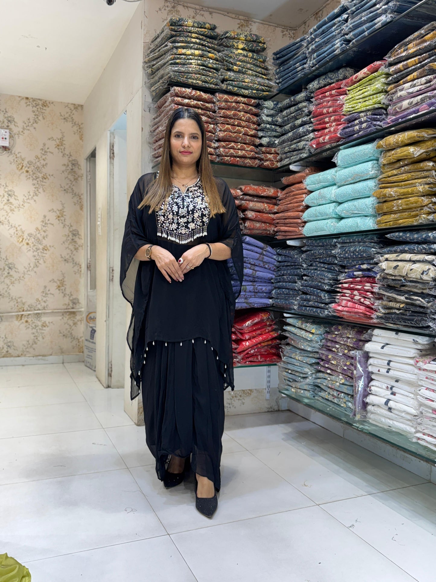 Georgette Black 2pc Set