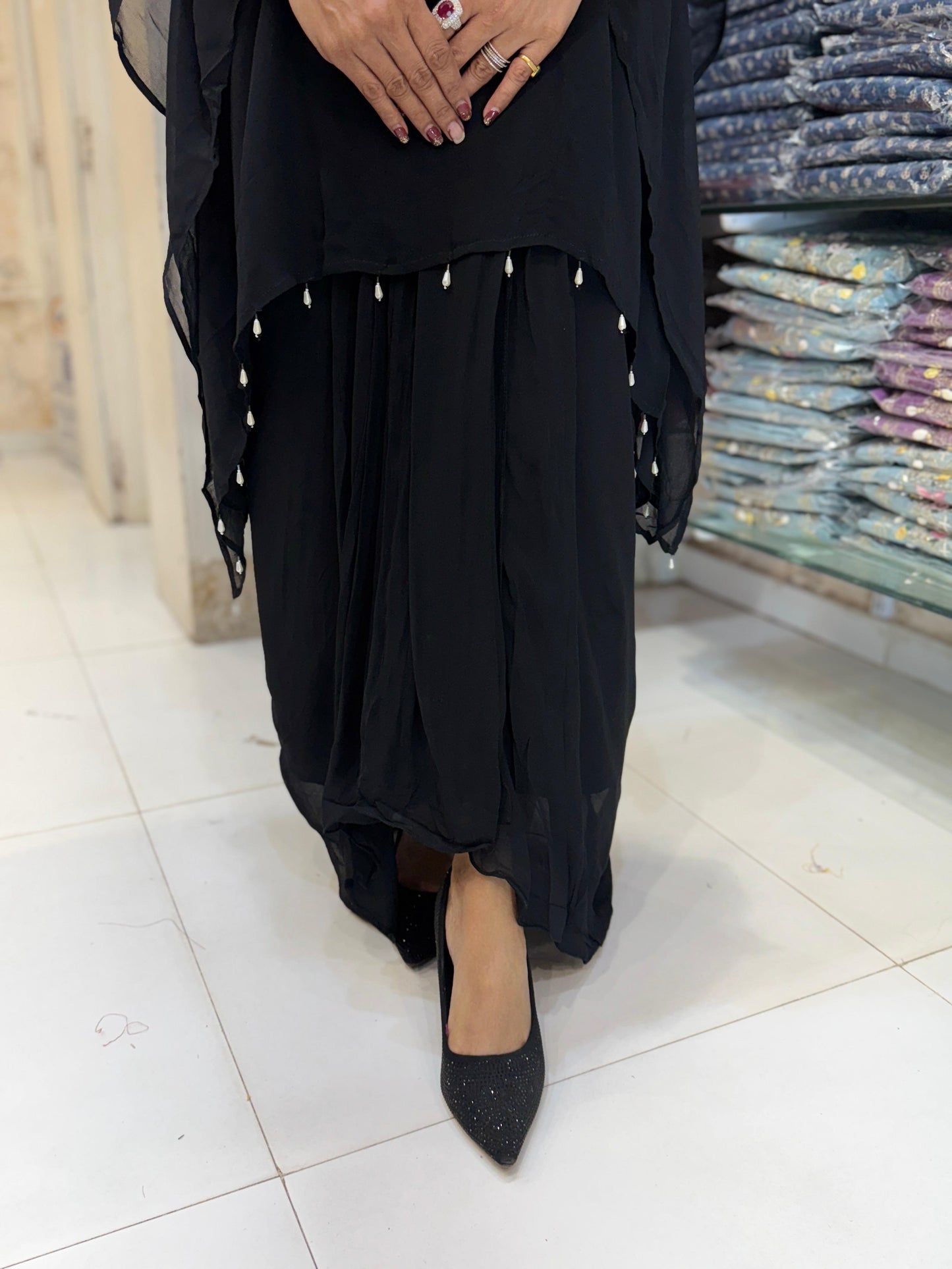 Georgette Black 2pc Set