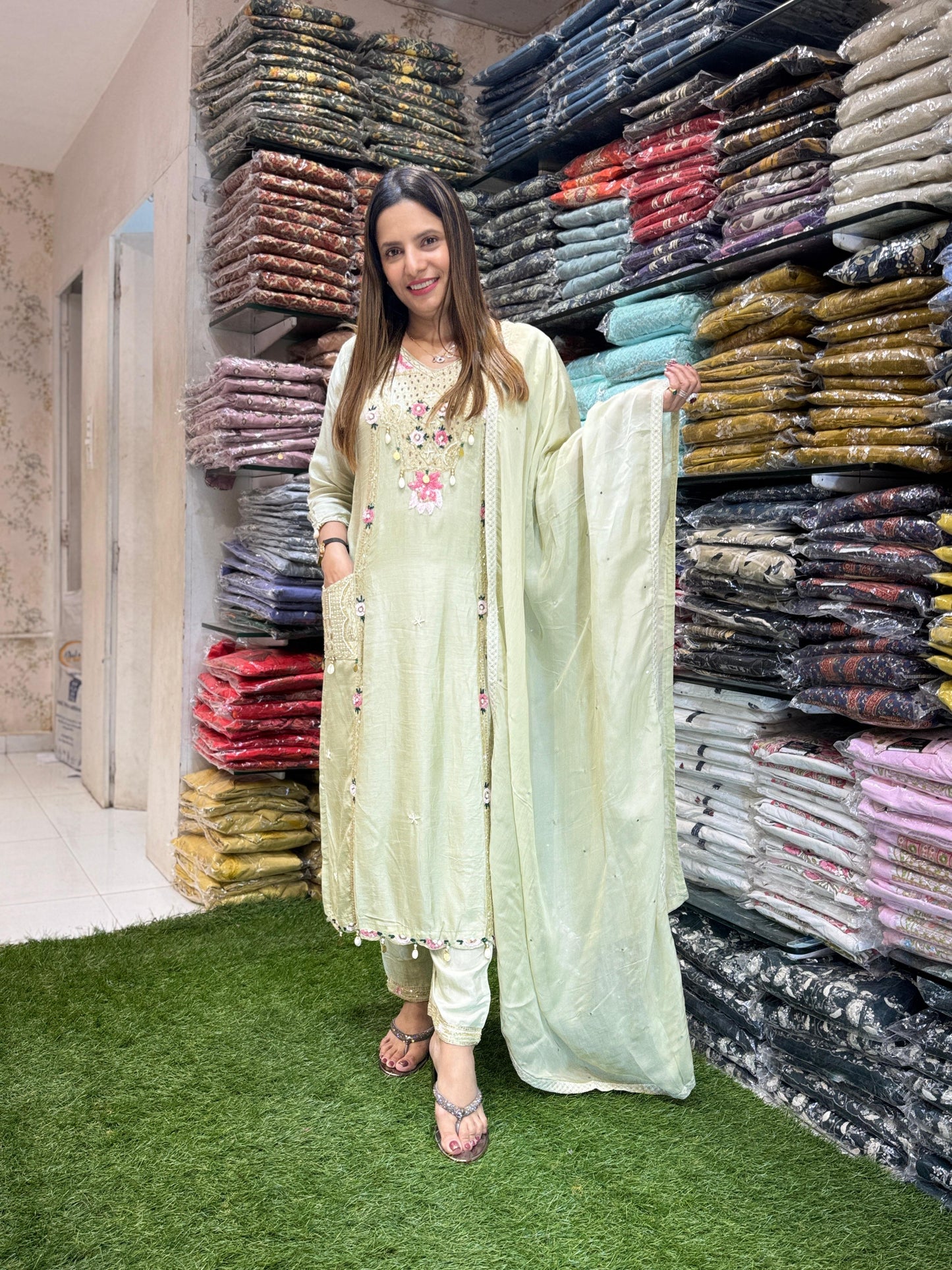 Dola Silk Ivory 3pc Set