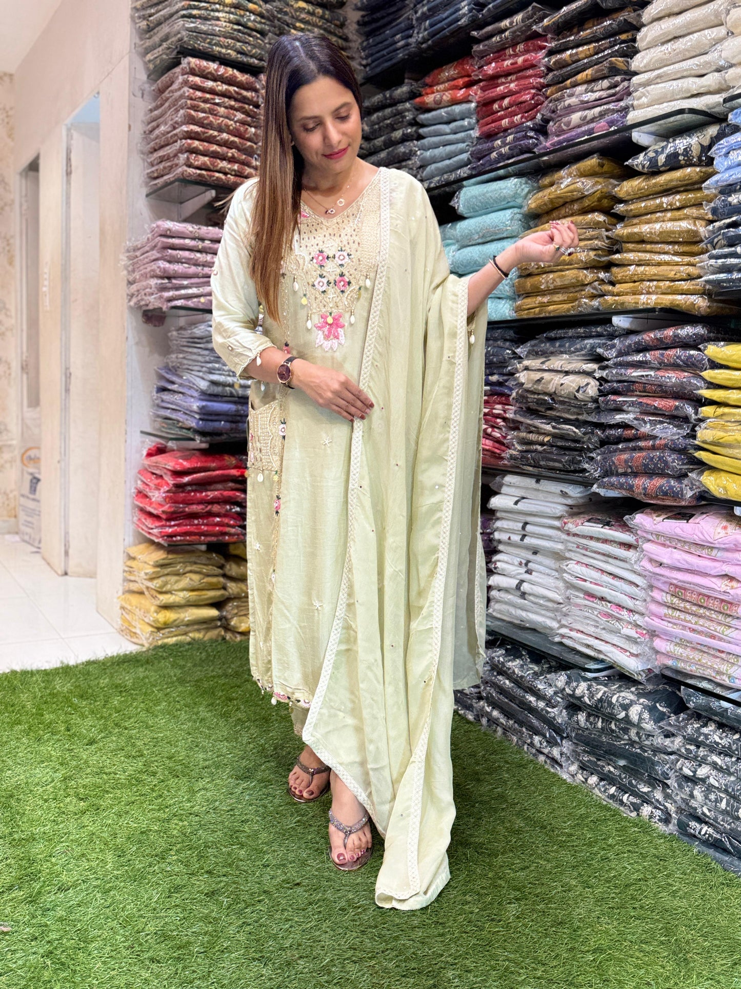 Dola Silk Ivory 3pc Set