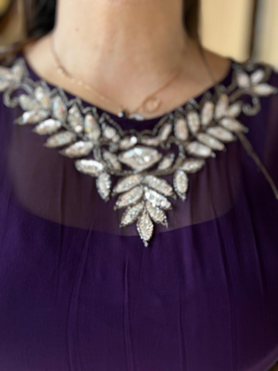 Georgette Purple 2pc Set