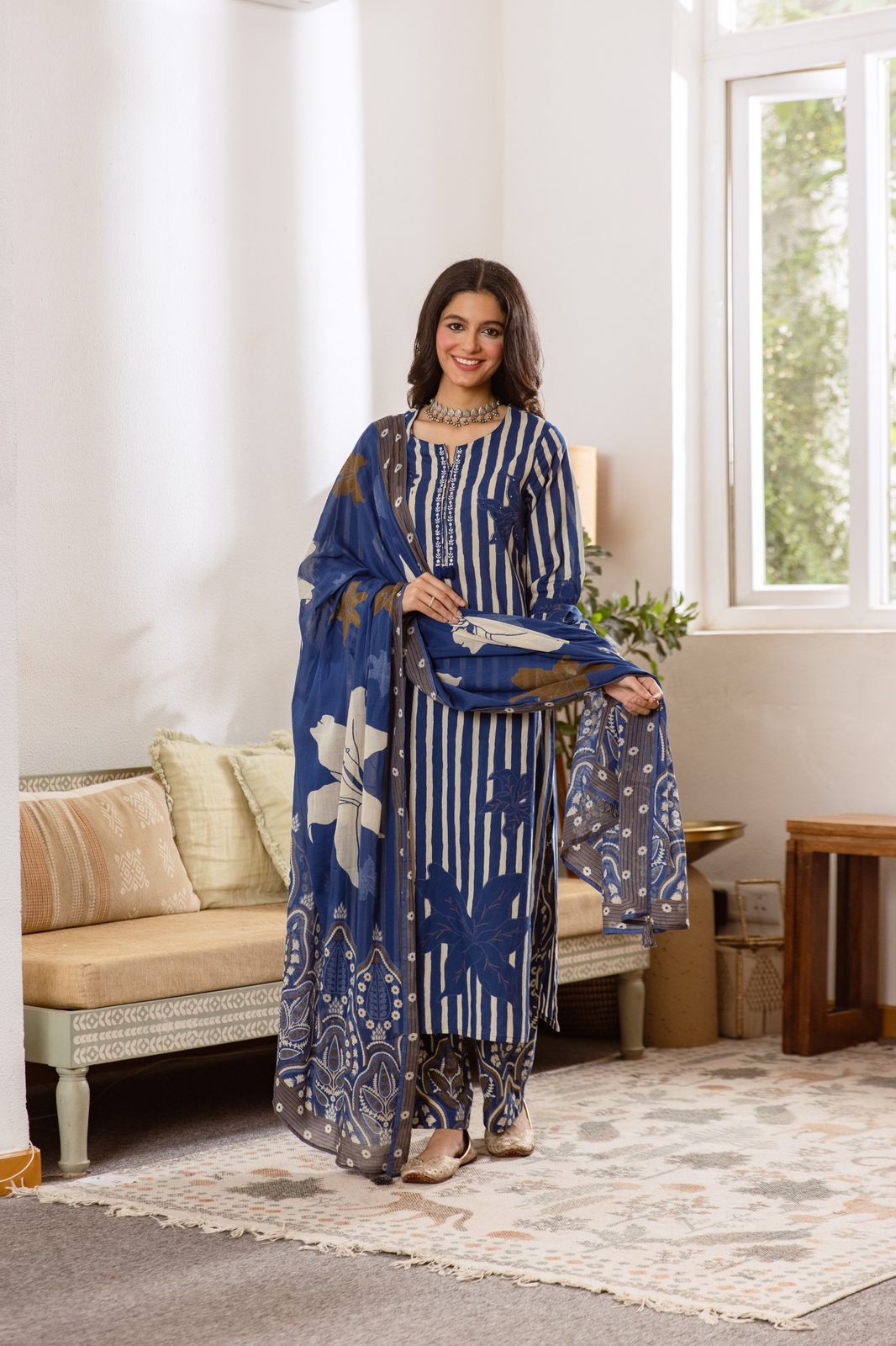 Cotton Blue 3pc Set
