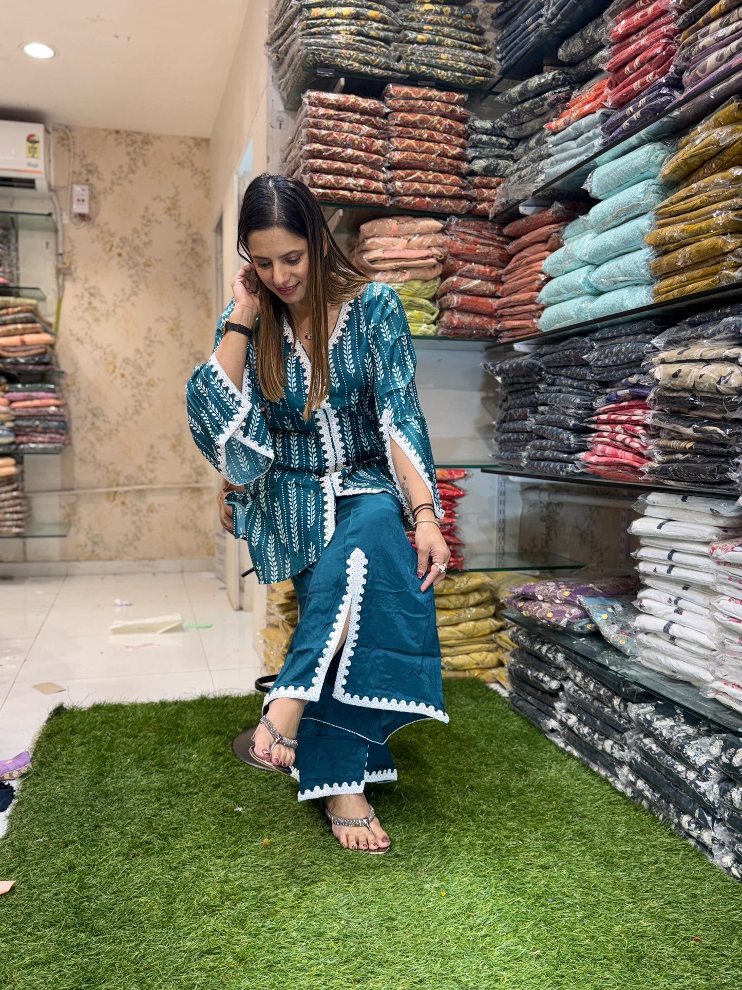 Muslin Green 2pc Set