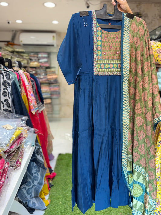 Cotton Silk Blue 3pc Set