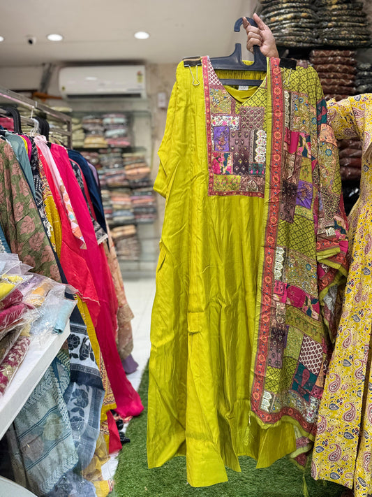 Cotton Silk Mustard Yellow 3pc Set