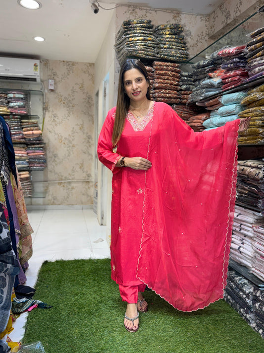 Dola Silk Red 3pc Set