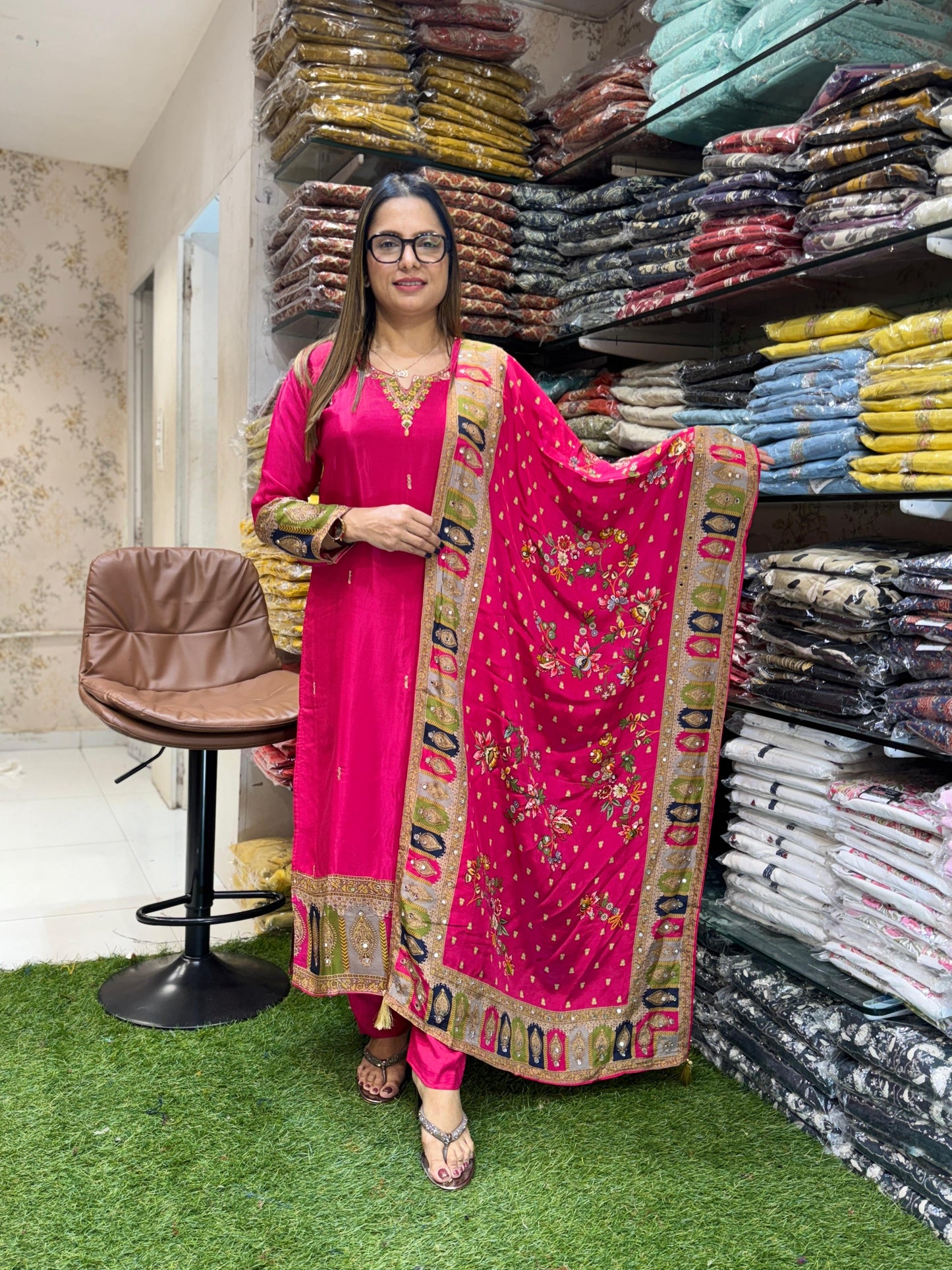 Crep Rani Pink 3pc Set