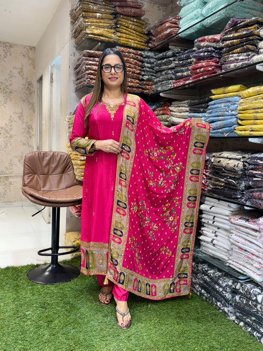 Crep Rani Pink 3pc Set