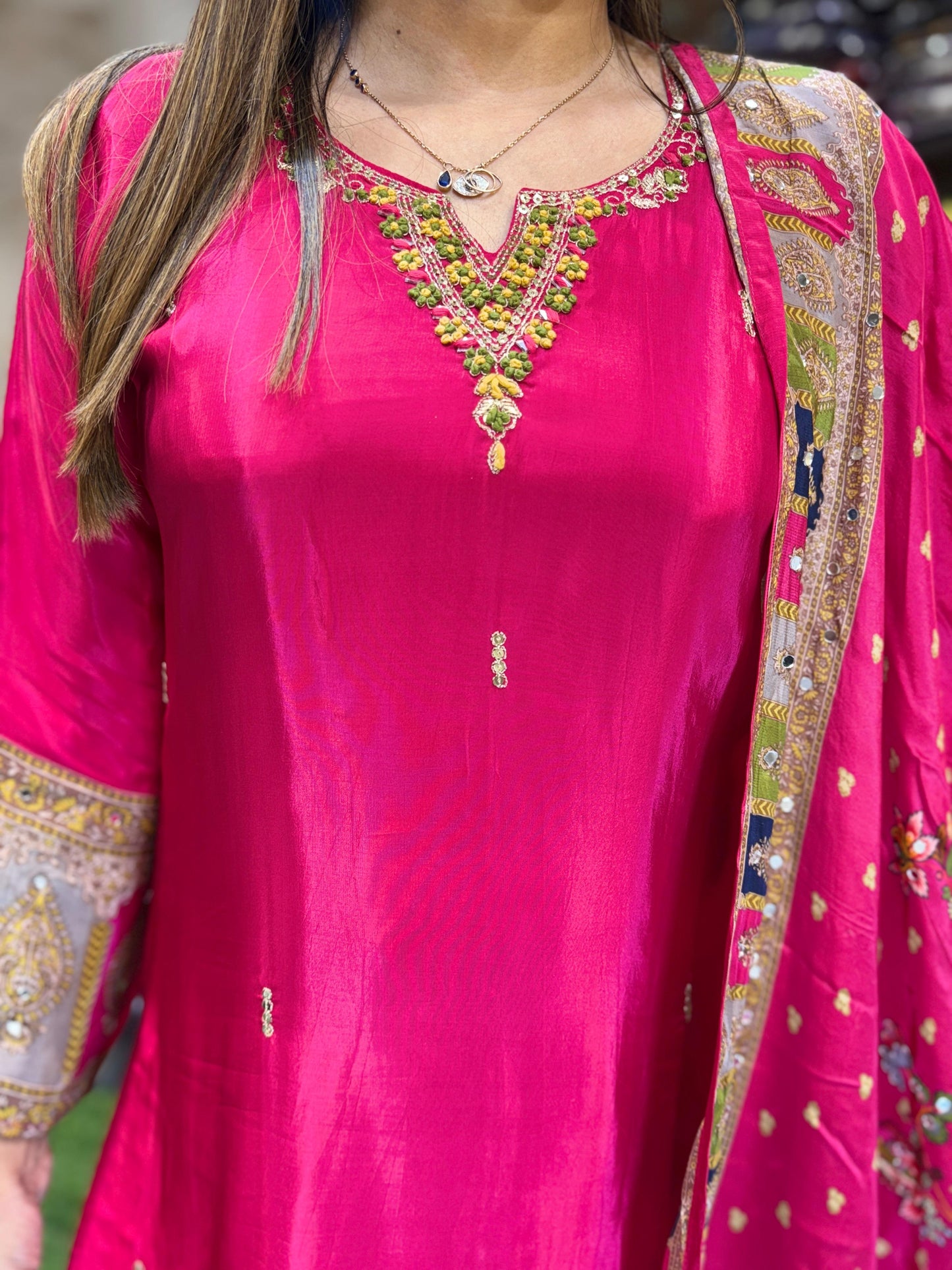 Crep Rani Pink 3pc Set