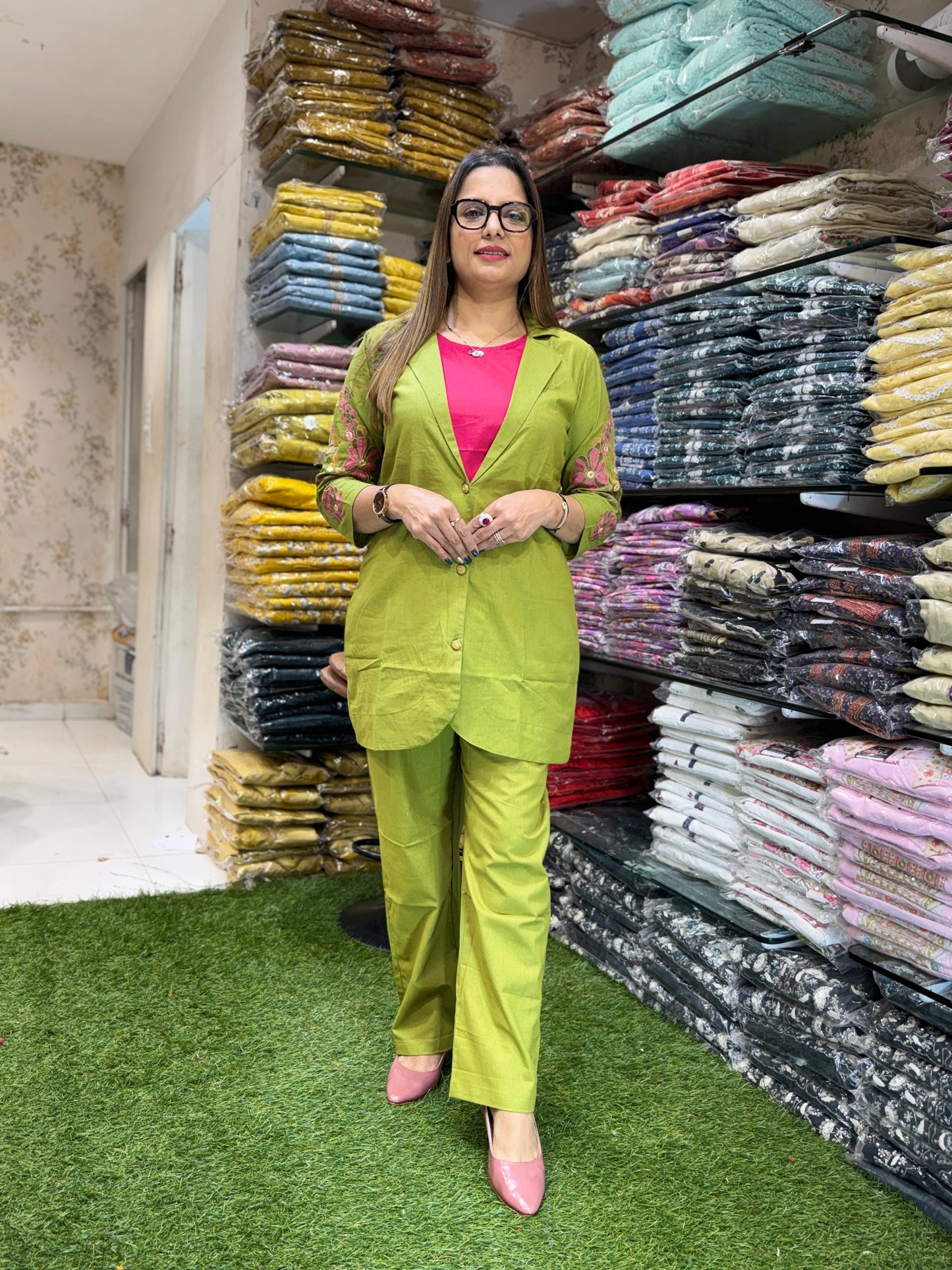 Linen Flex Green 2pc Set