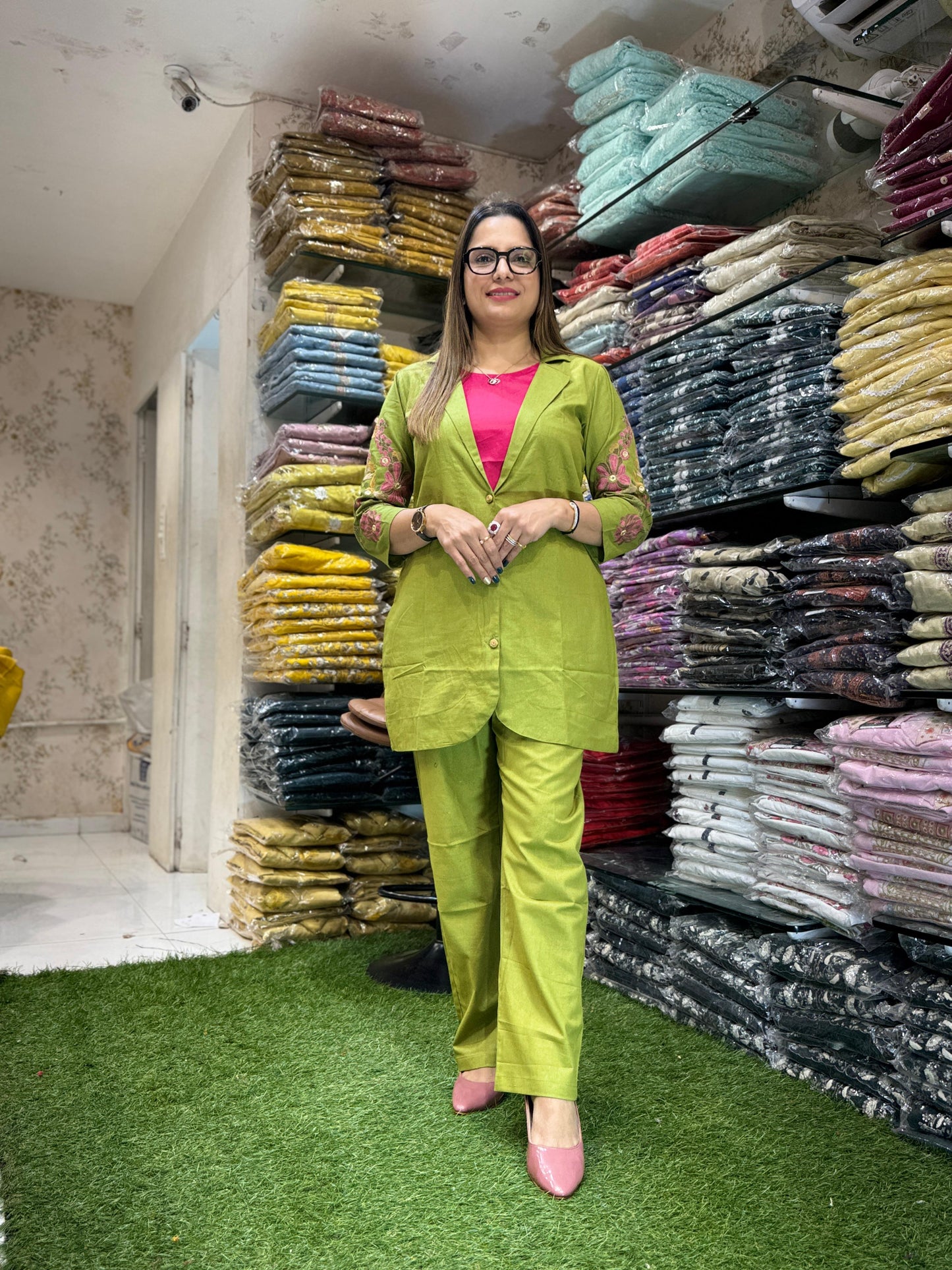 Linen Flex Green 2pc Set