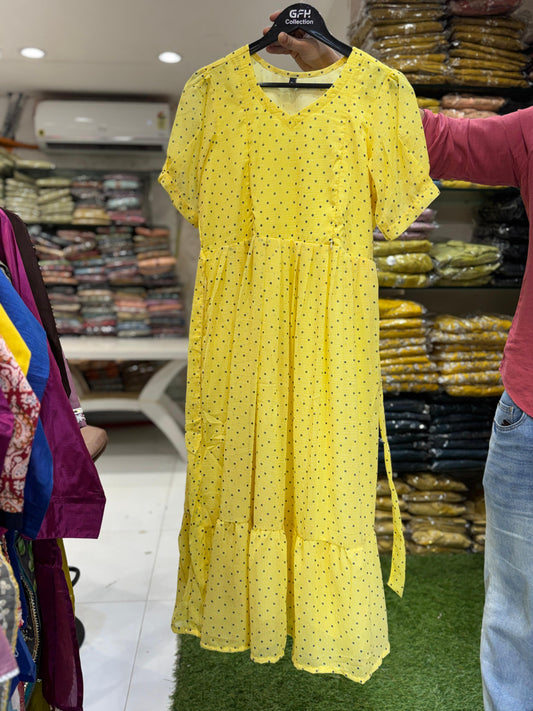 Shiffon Yellow Midi