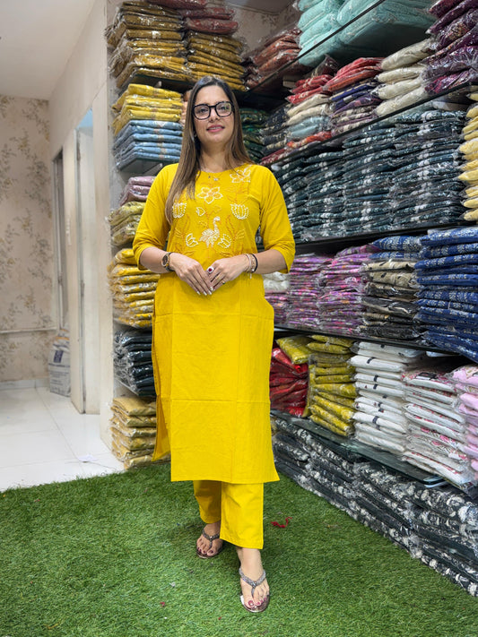 Cotton Yellow 2pc Set