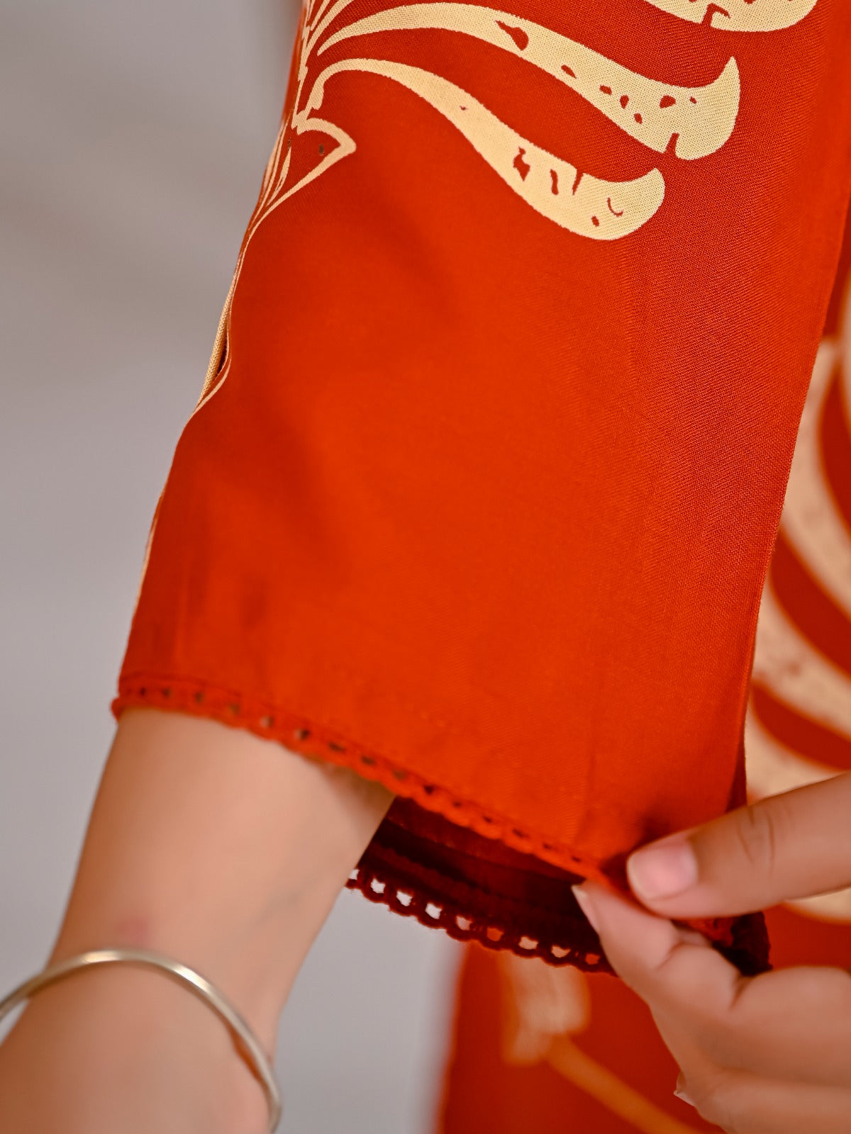 German Rayon Orange 2pc Set