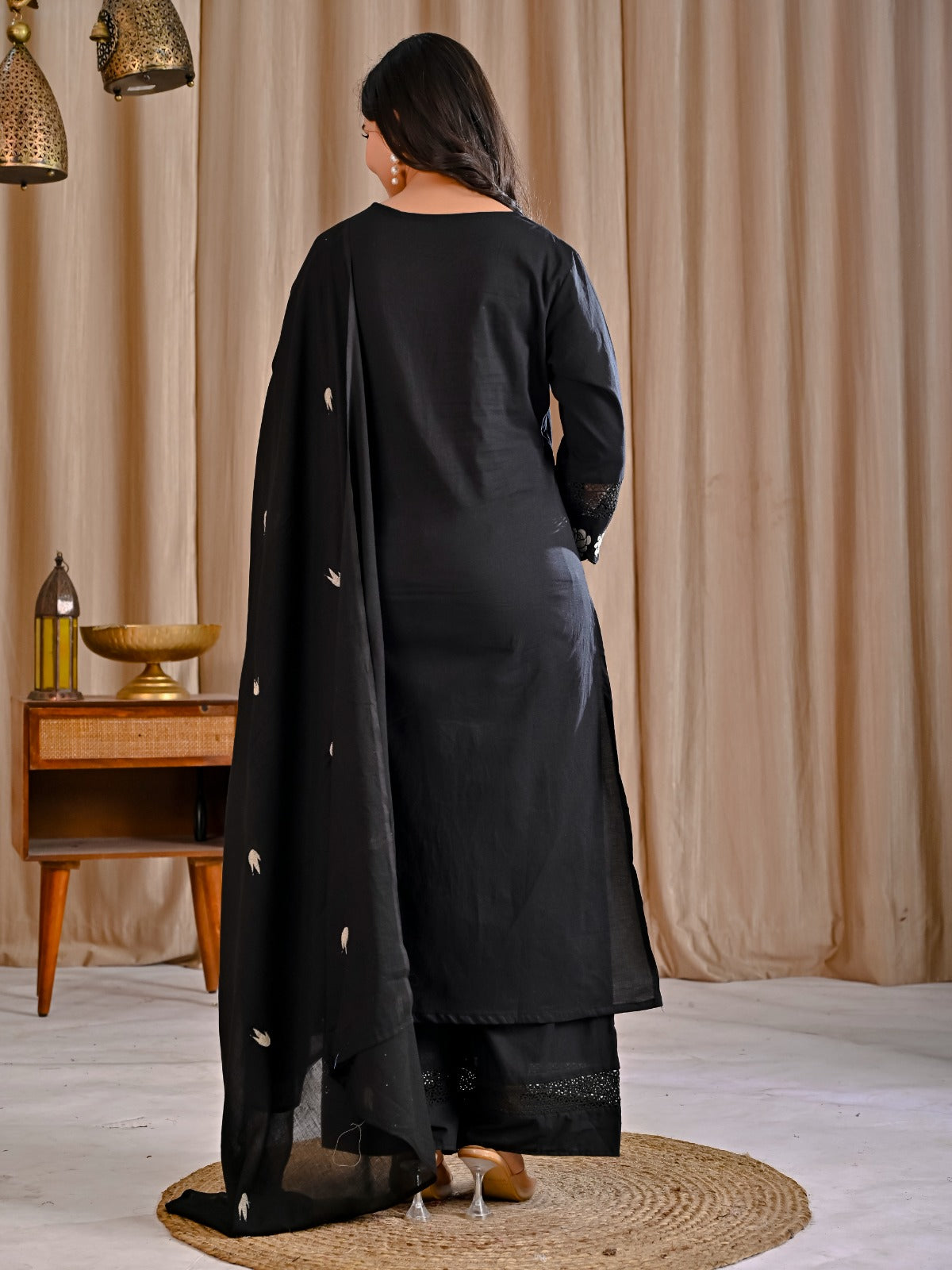 Cotton Black 3pc Set