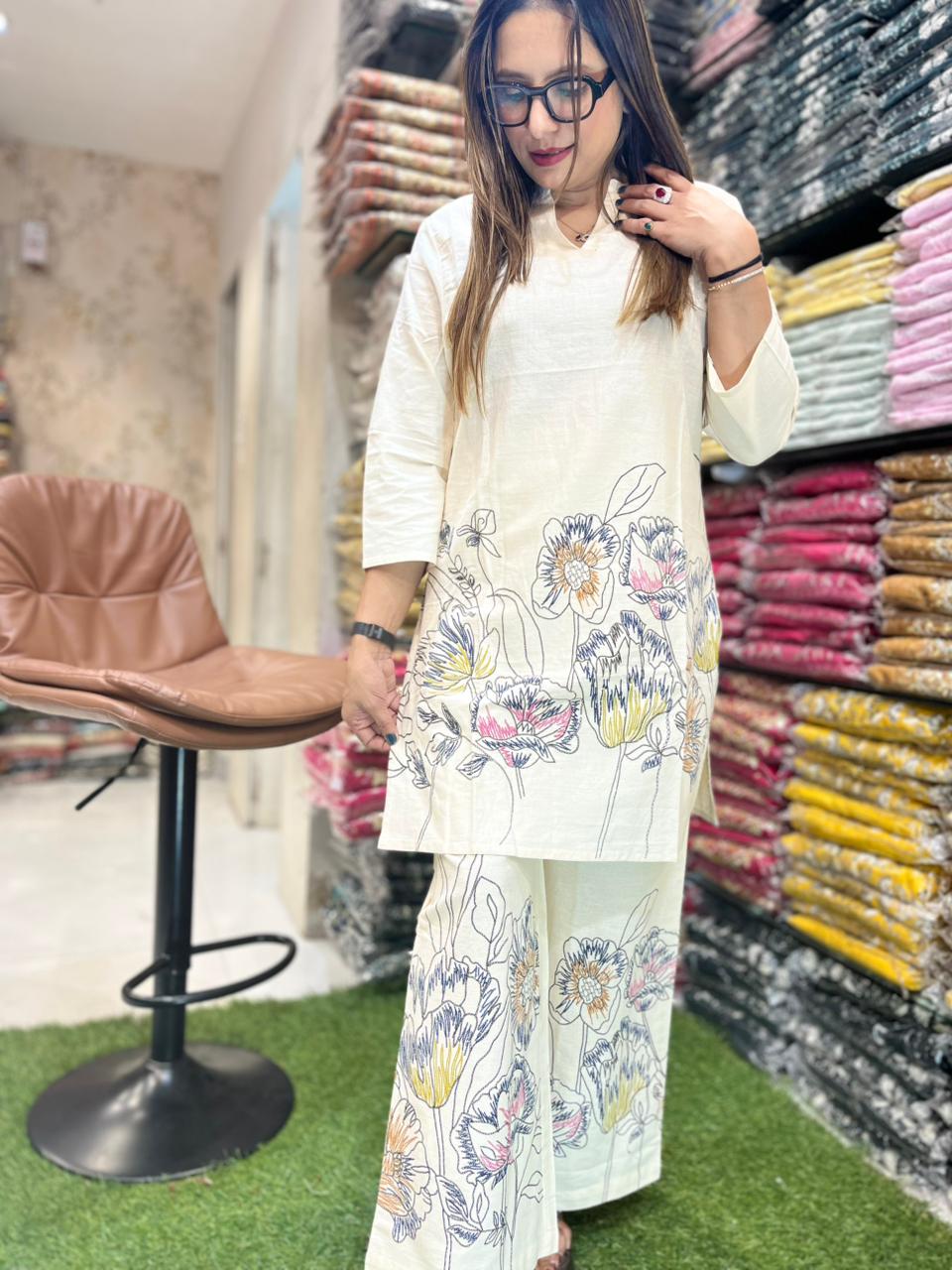 Flex Cotton Off White 2pc Set