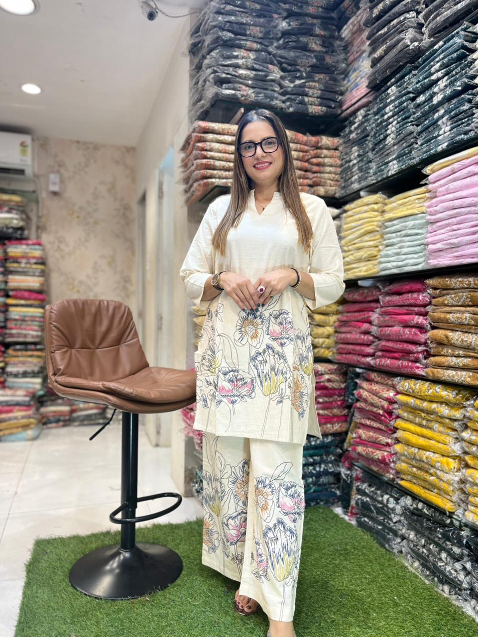 Flex Cotton Off White 2pc Set