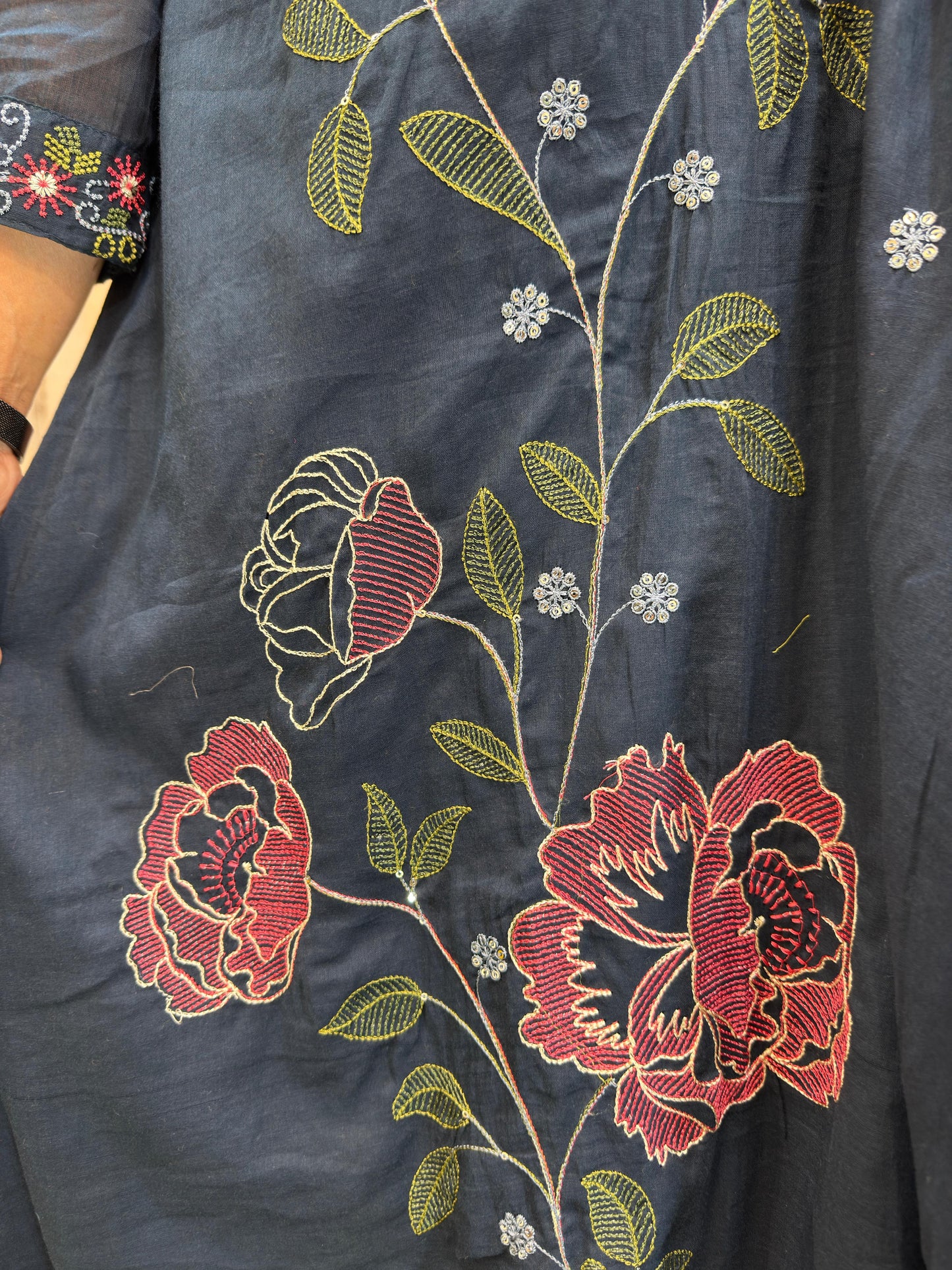 Mull Cotton Dark Teal Blue 3pc Set