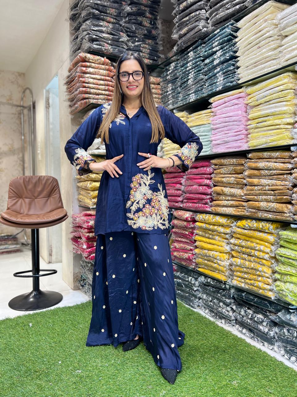 Chinon Navy Blue 2pc Set