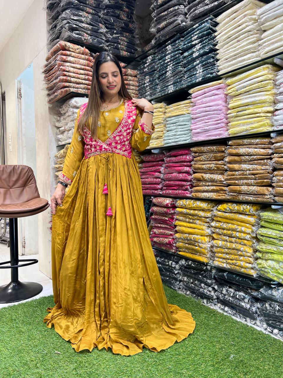 Chinon Golden Yellow Gown