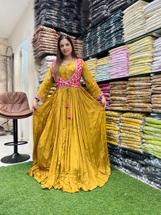 Chinon Golden Yellow Gown