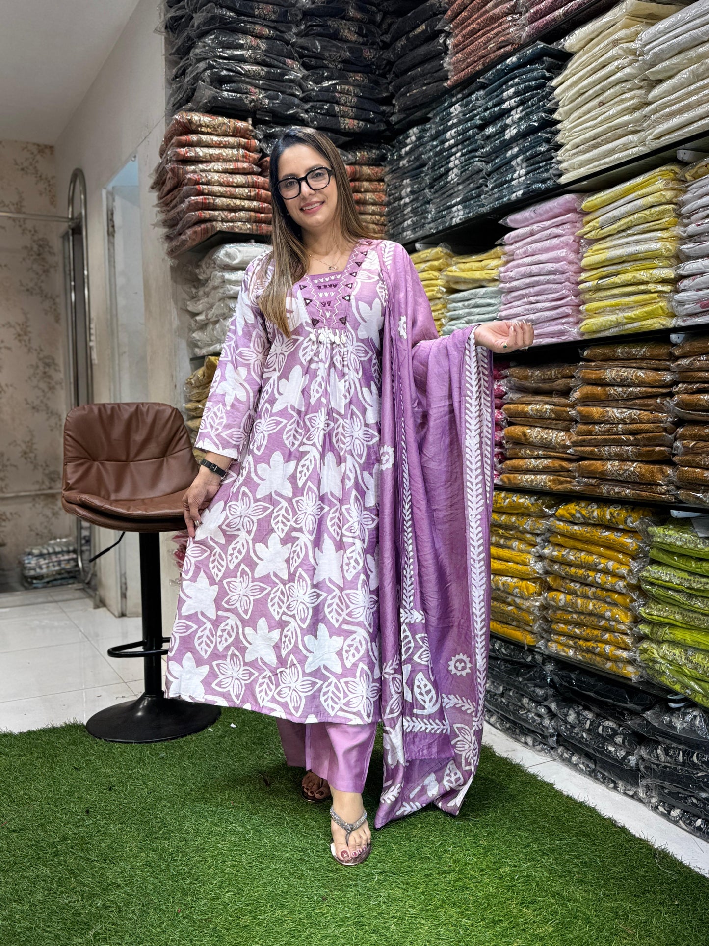 Cotton Silk Purple 3pc Set
