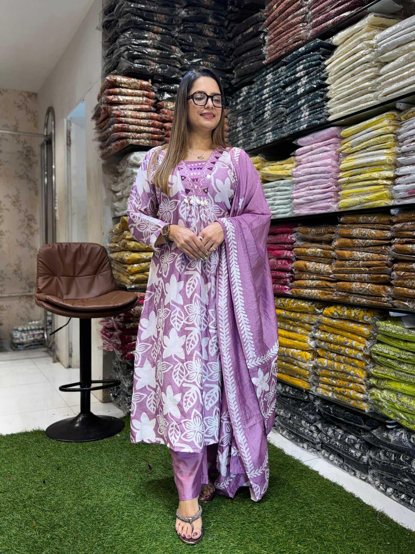 Cotton Silk Purple 3pc Set